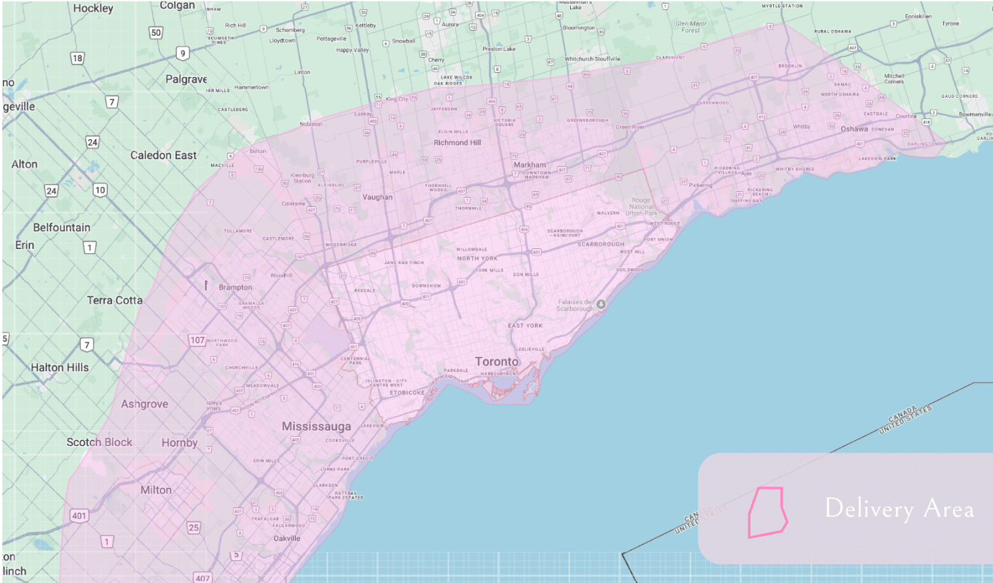 Map with Delivery Area